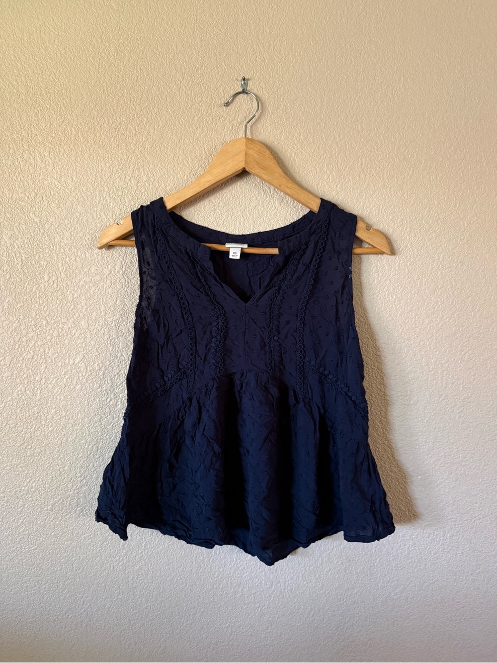 Navy Eyelet Tank
